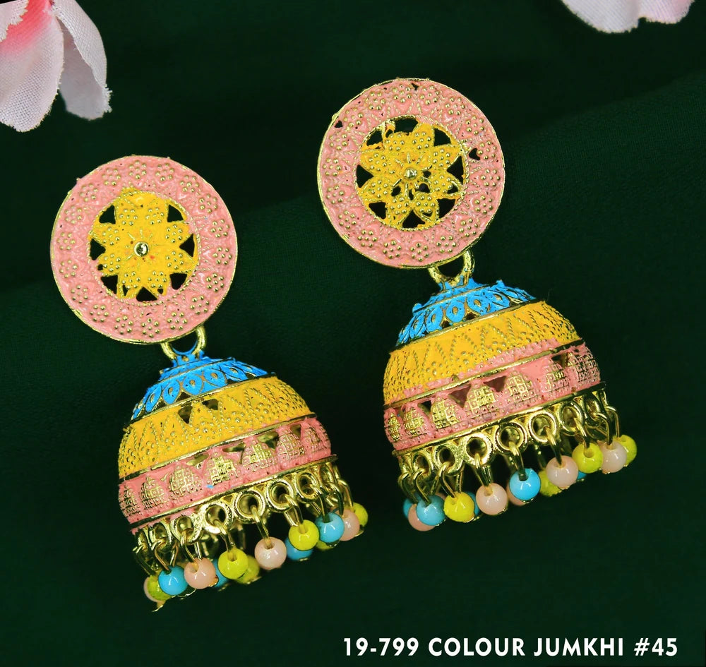 Fancy Colourful Jumkhi Multi Colour Jumkhi For Women And Girls For Party Wear
