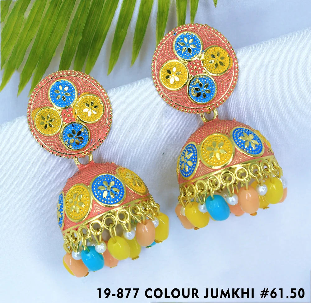 Fancy Colourful Jumkhi Multi Colour Jumkhi For Women And Girls For Party Wear